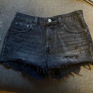 Levi’s 501 high waisted jean shorts